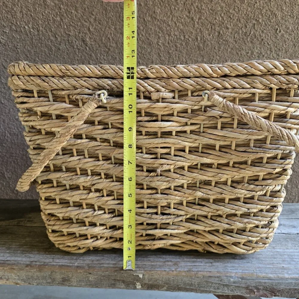 Picnic Basket Crate & Barrel New Vintage Never Used